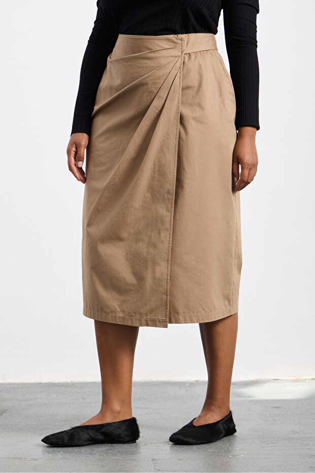 LEVE Anvelop Midi Etek Camel - 2