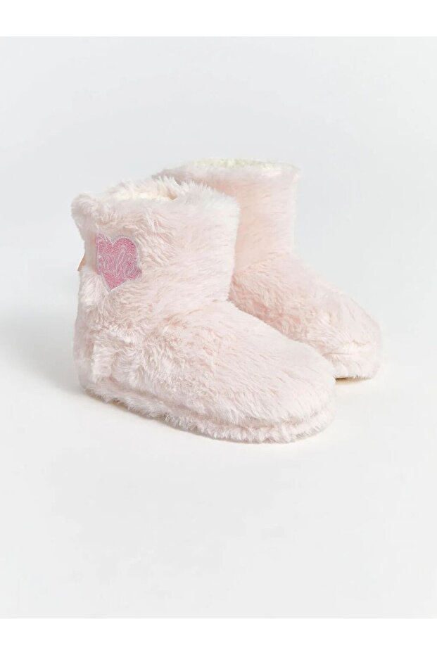 LCW STEPS Pembe Nakışlı Pelüş Kız Bebek Ev Botu - 1