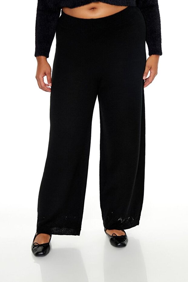 Plus Size Triko Pantolon - 1