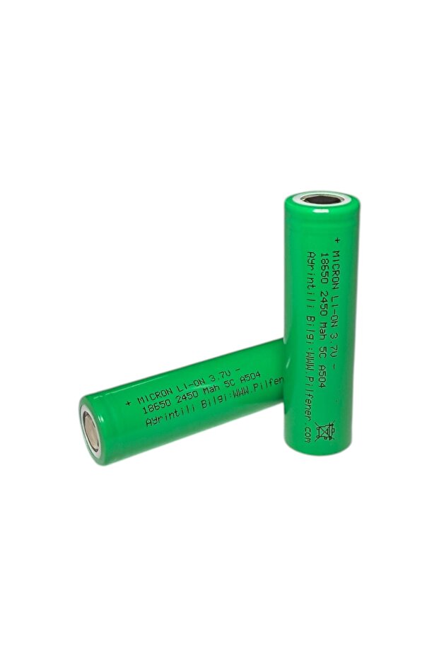 18650 3.7V (Volt) 2450 MaH 5C Lityum Şarj edilebilir 1 Adet Pil(Batarya) Pil Kutusu Hediyeli - 6