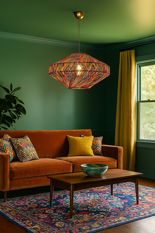 Bohem,Rustik,Modern,Simli,Doğal,El Yapımı Sarkıt Avize - 1