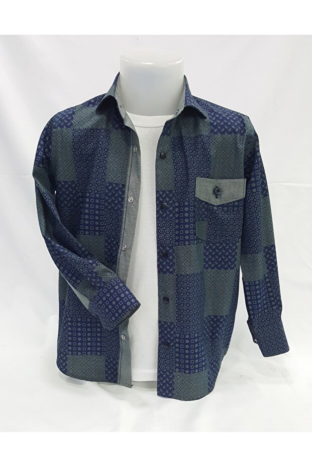 New Season Long Sleeve Checkered Boys' Shirt