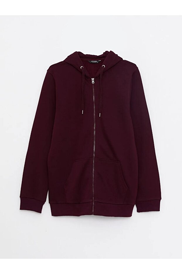 Rahat Kalıp Kapüşonlu Erkek Spor Hırka - 5