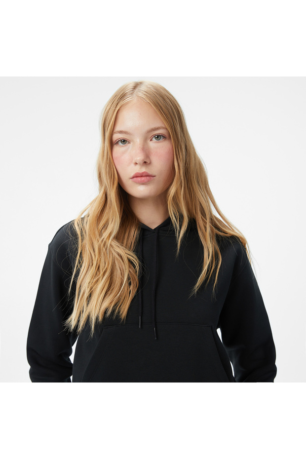 Kadın Siyah Sweatshirt - 4