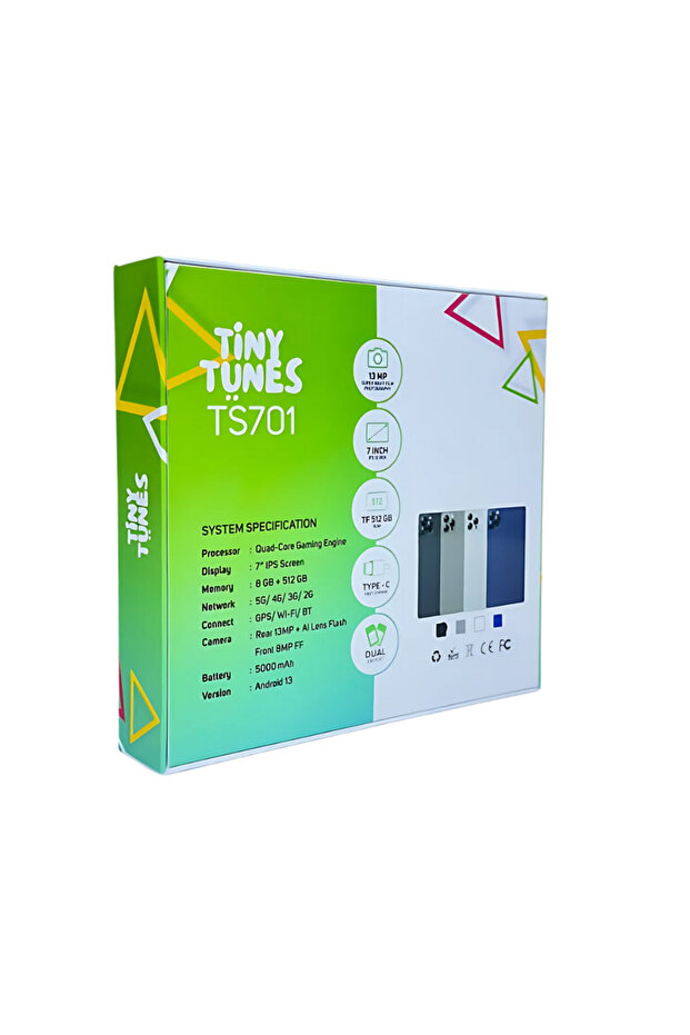 TinyTune TS701 - 7-inch tablet with a distinctive design and a durable silicone case - 3