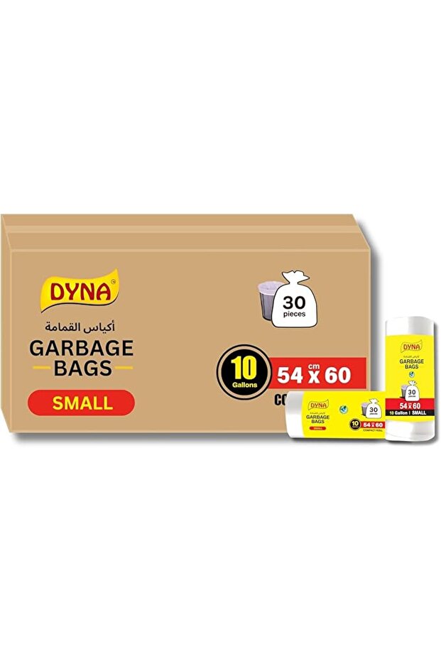 Garbage Bags, 10 Gallons 54x60 cm, Carton Box, White, Eco-Friendly 20 Compact Roll