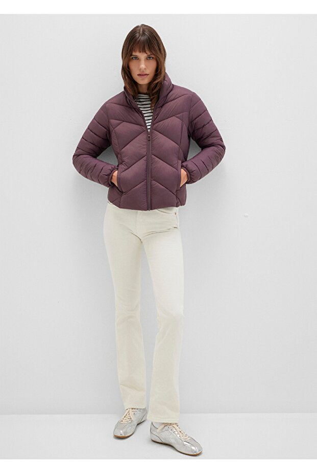 Thick Collar Slim Fit Puffer Jacket
