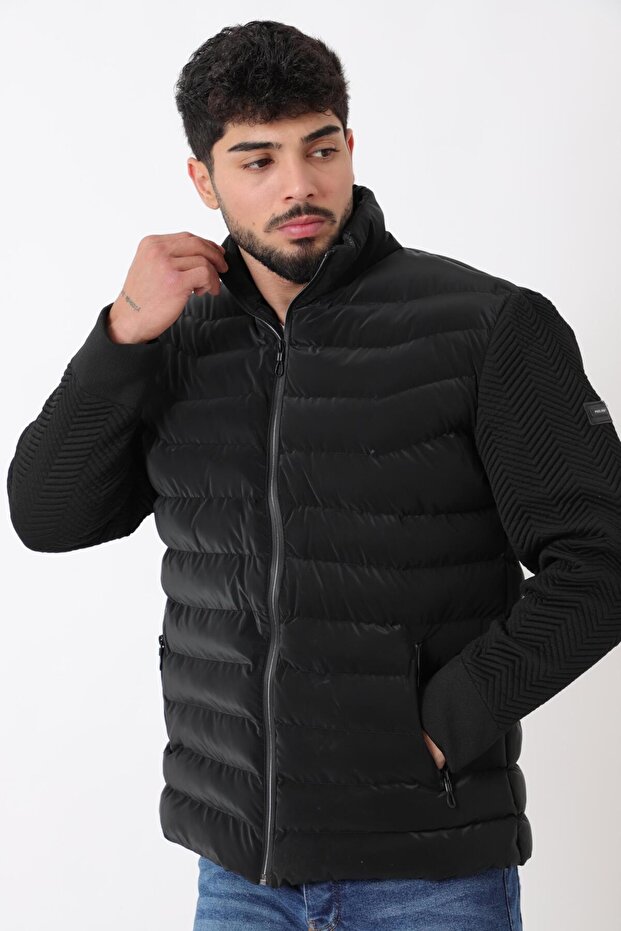 Nova Kol Triko Kışlık Şişme Mont PLDP 3011_50464 - 4