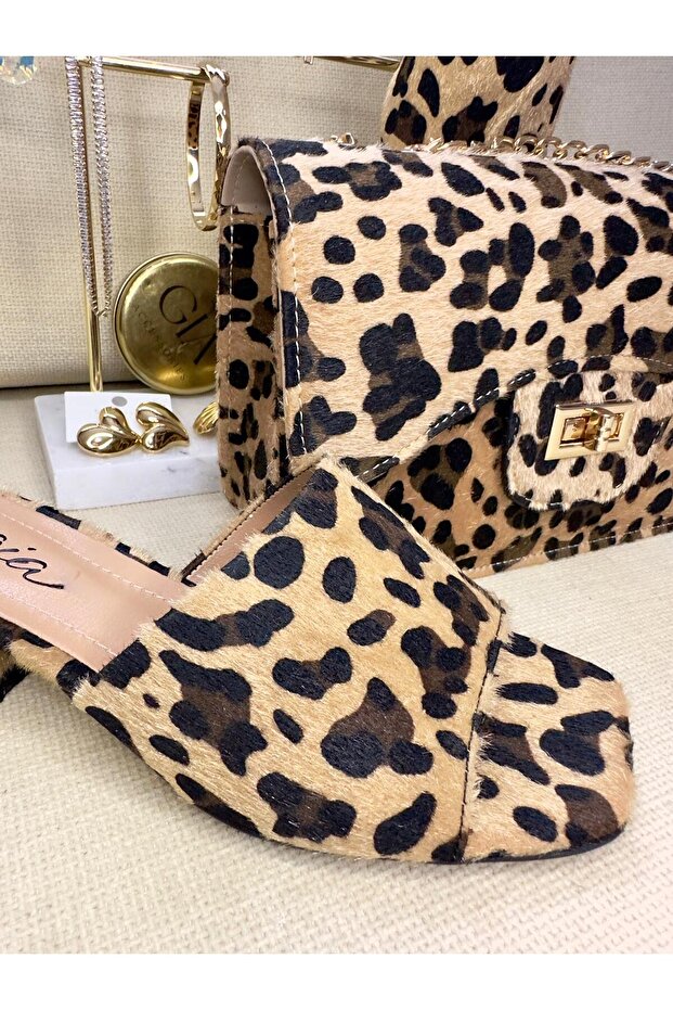 Leopar Topuklu Terlik 2'Lİ - 4