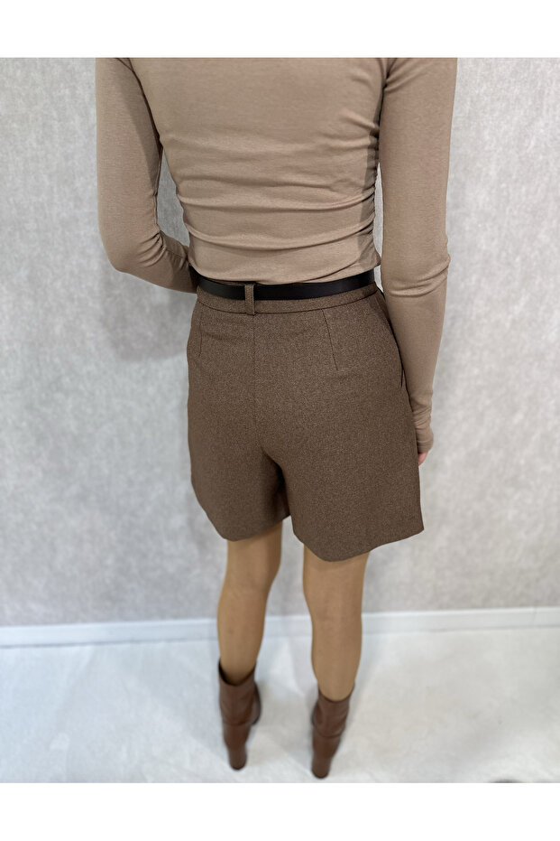 Kemerli Şehir Boy Şort - 5