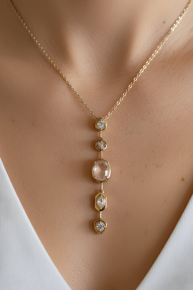 Rose Glow Çelik Kolye - 2