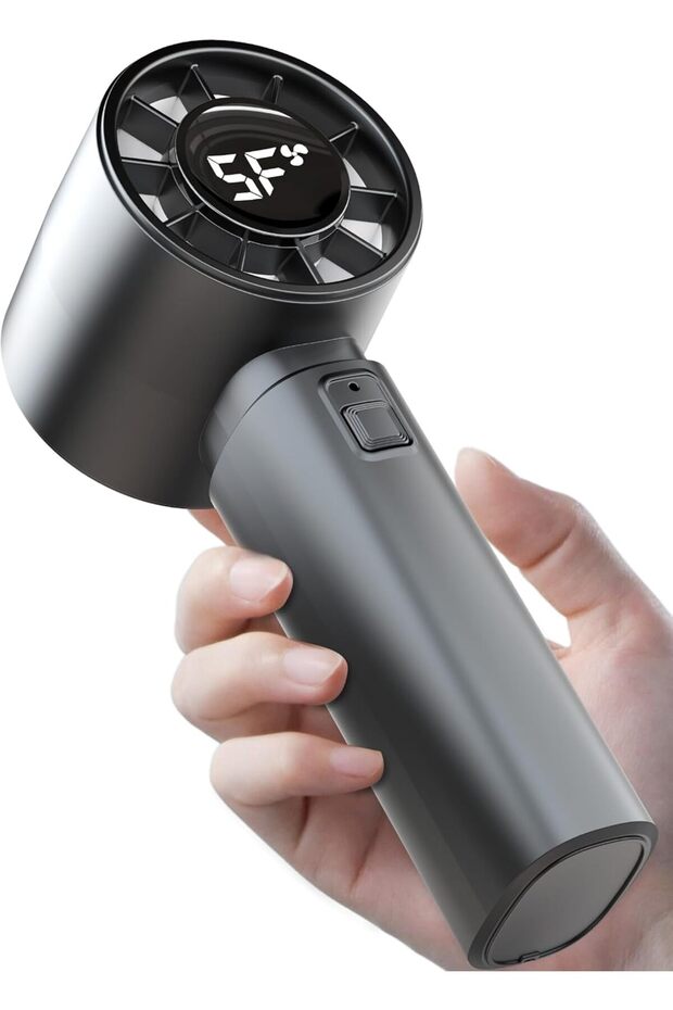 Portable Handheld Fan with Digital Display, USB Rechargeable Mini Fan with 4000mAh Battery 12 Hours