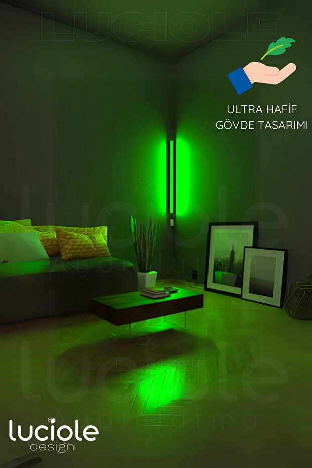 PartyLight RGB LED Işık – Sesle Senkron Renkli Kumandalı Gece Lambası / lambader - 5