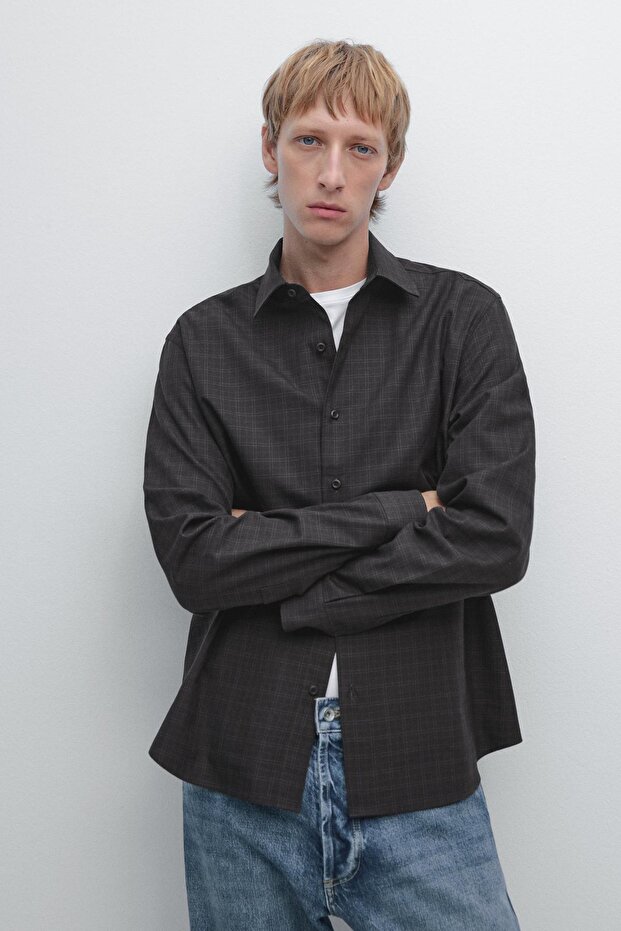 Regular fit kareli gömlek - 2