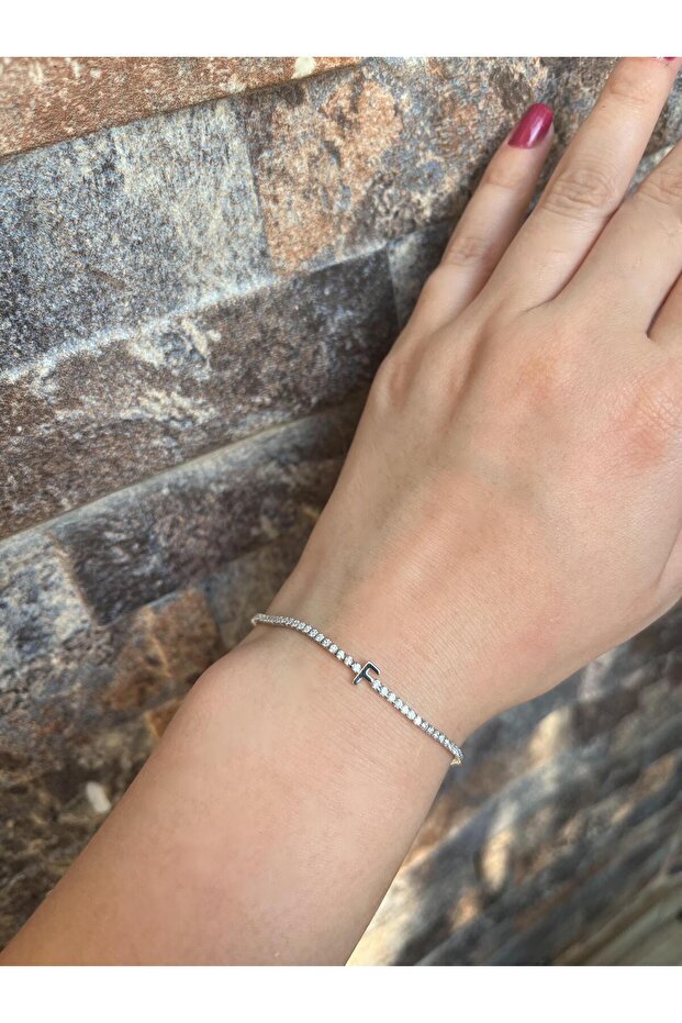 Steel Waterway F Letter Exquisite Bracelet
