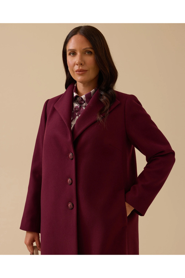 معطف كبير الحجم بأزرار - 4