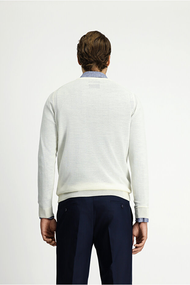 V Yaka Regular Fit Triko Kazak - 5