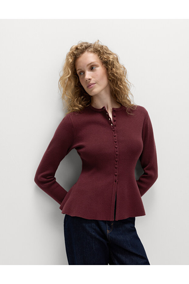 Soft Touch Yuvarlak Yaka Hırka - 3