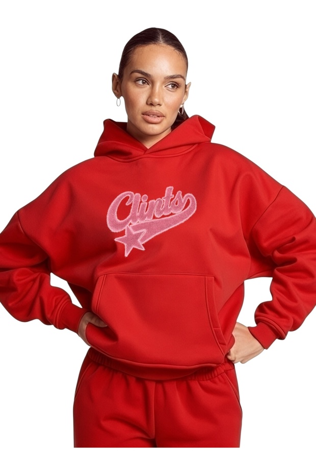 Unisex Clints Colorful Custom Printed Cotton Oversize Hooded Sweatshirt