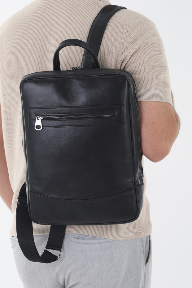 Genuine Leather Laptop & Briefcase - Black Unisex Business Bag