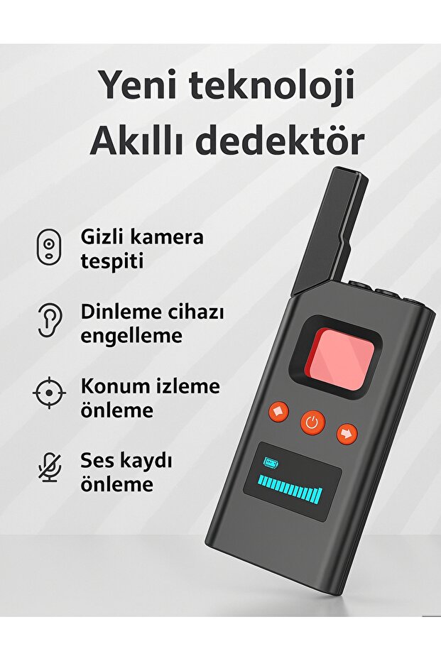 Bambeado Profesyonel Böcek Dedektörü (Gizli kamera bulucu, gps ve mikrofon tespit edici)