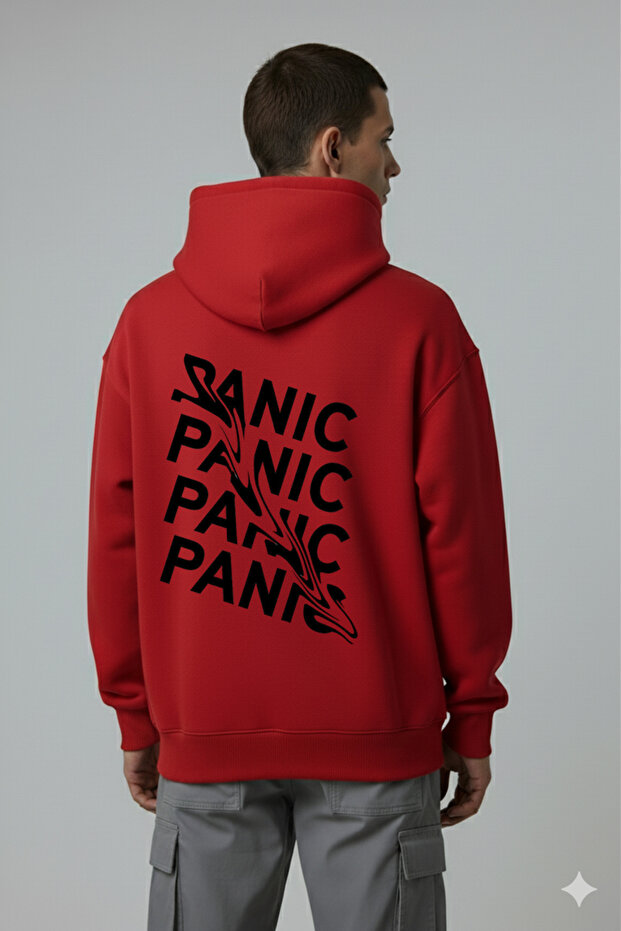 سويت شيرت قطني كبير الحجم للجنسين بطباعة رقمية من Panic Arka