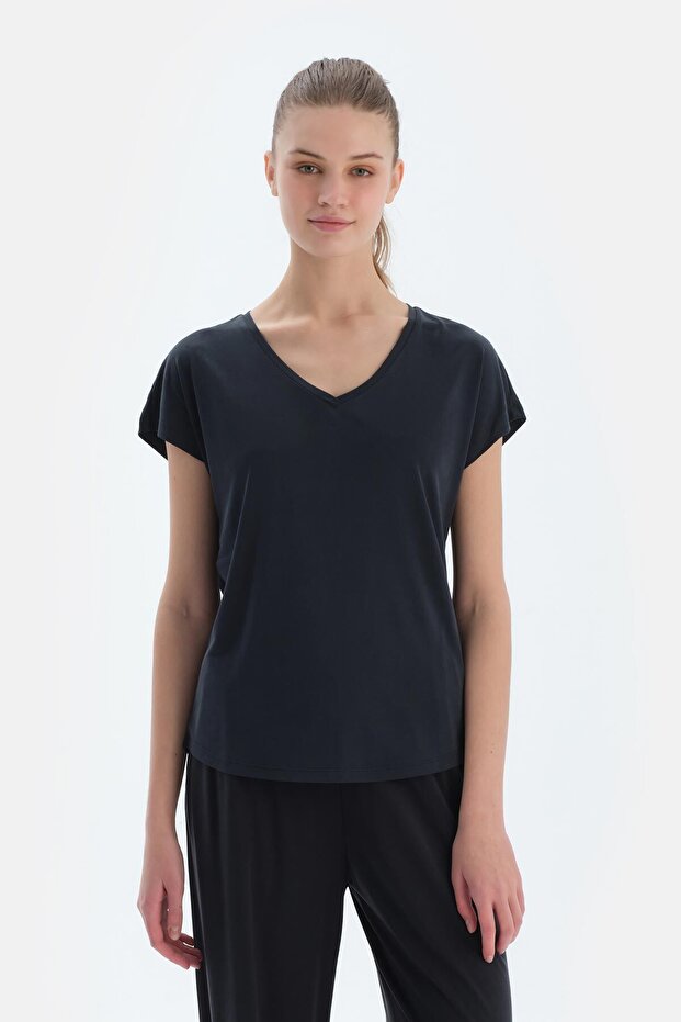 بنطلون أنثراسايت ميلانج ذو ملمس ناعم - 1