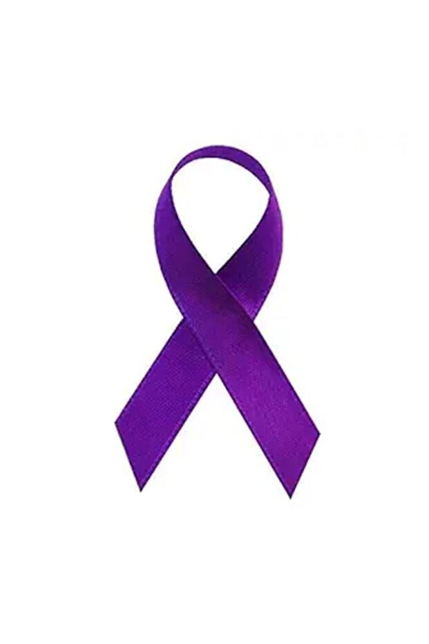 Cancer Awareness Ribbons with Pins (Pack of 2) - Purple