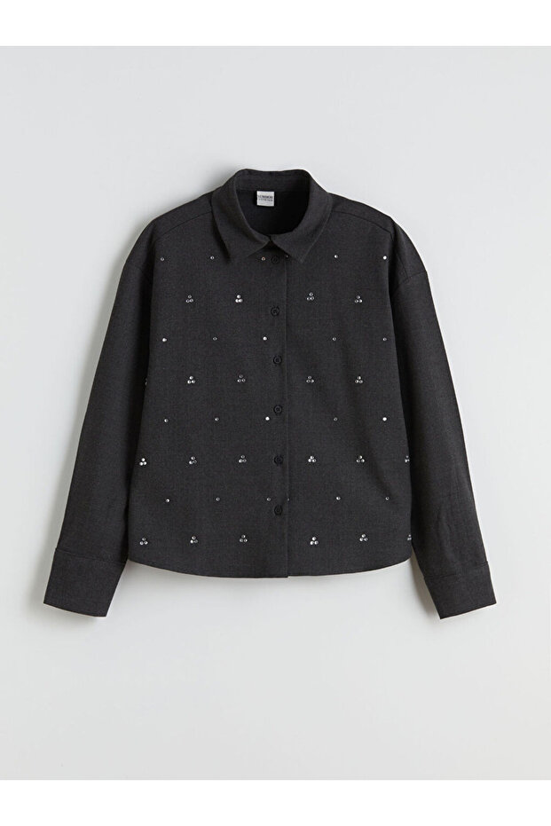 Gray Stone Girl's Shirt from Plus-Store
