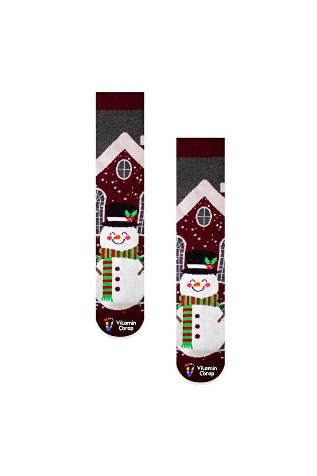Christmas Snowman Home Colorful Christmas Towel Socks