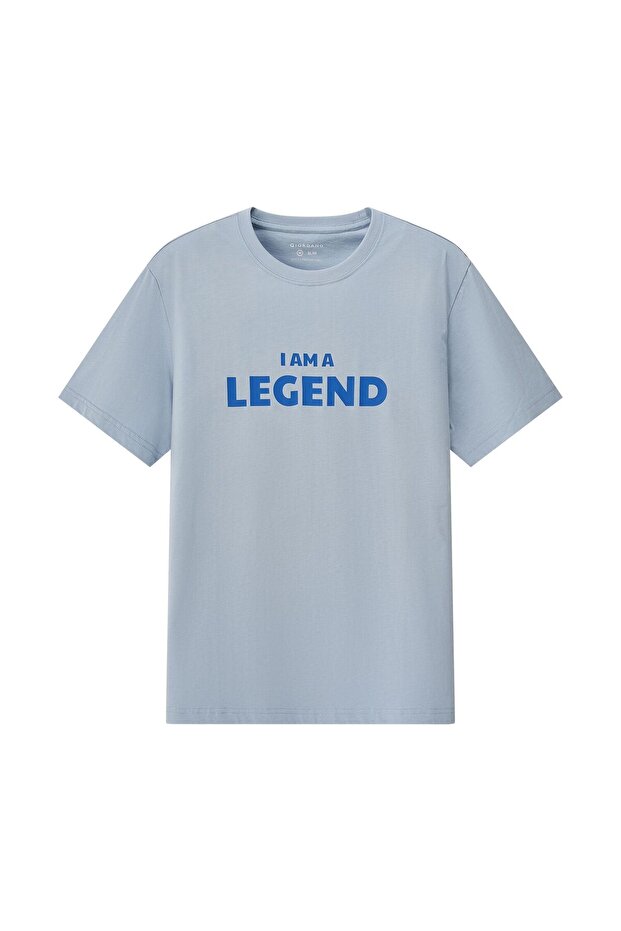 Men's Slim Fit Cotton Jersey Message Print Tee
