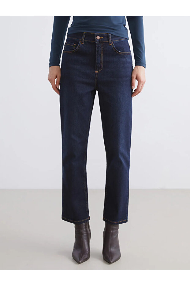 Lcw Jeans Indigo Slim Fit Women's Jean Trousers
