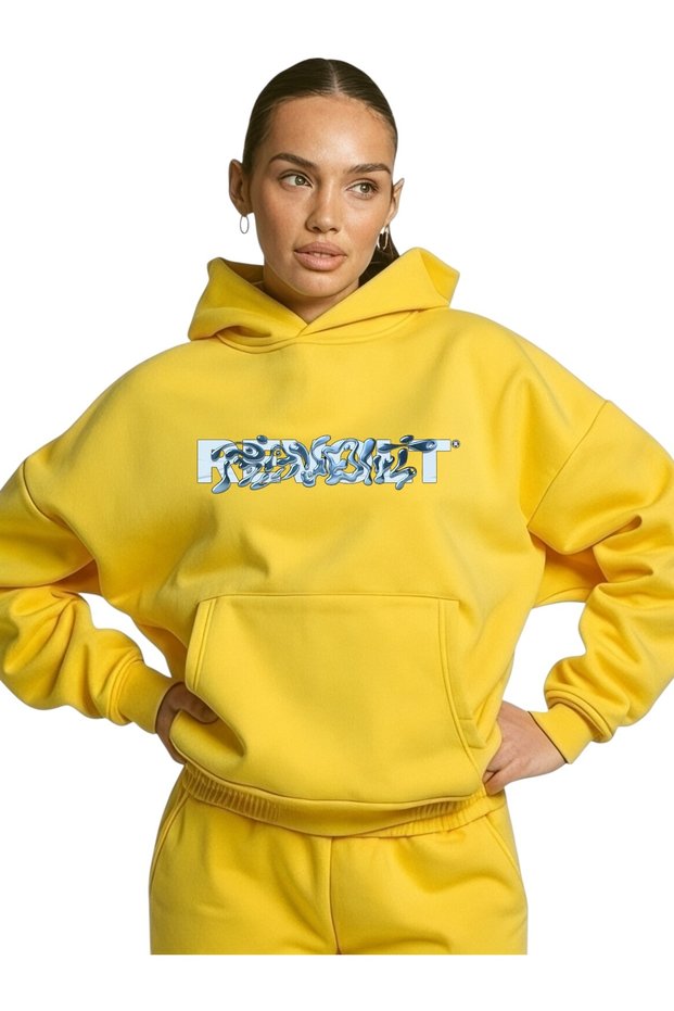 Unisex Revolt Colorful Custom Printed Cotton Oversize Hooded Sweatshirt