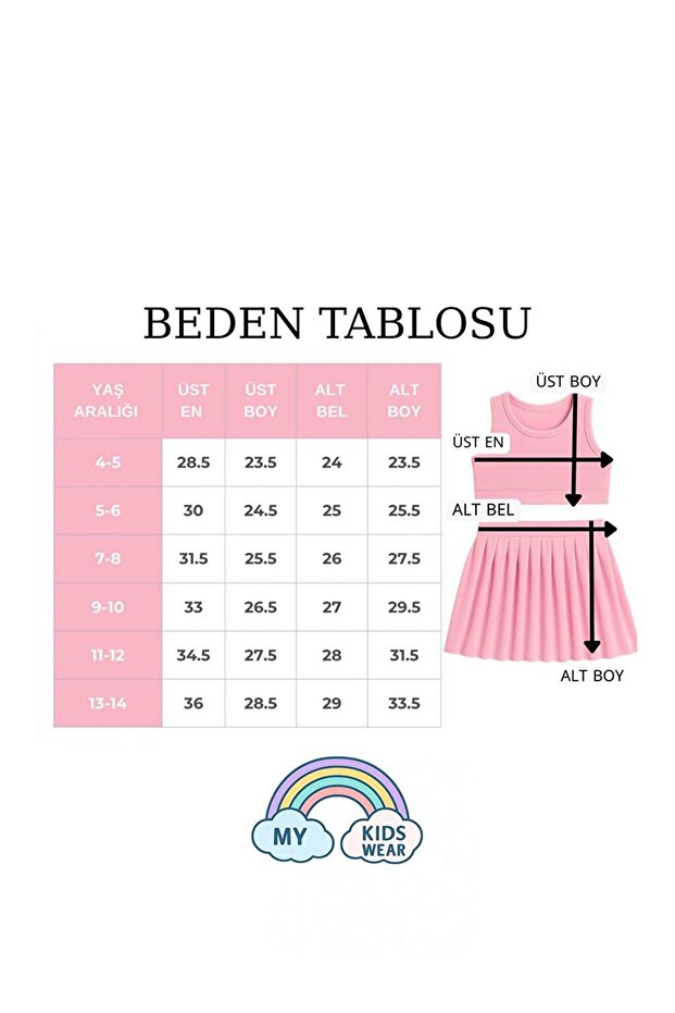 Kız Cocuk Sort Eteklı Mayo 4 -14 Yas 11938 - 2