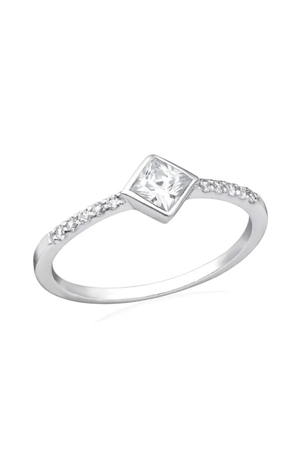 S925 Clear Diamond Ring, size 56