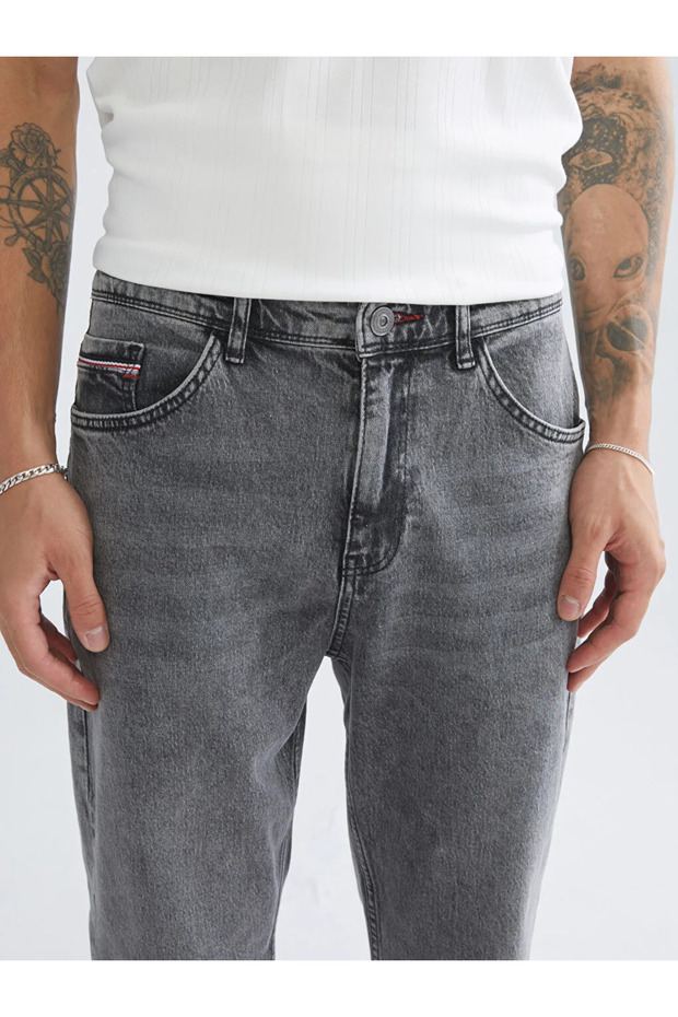 LCW Jeans Antrasit 710 Loose Fit Erkek Jean Pantolon - 2