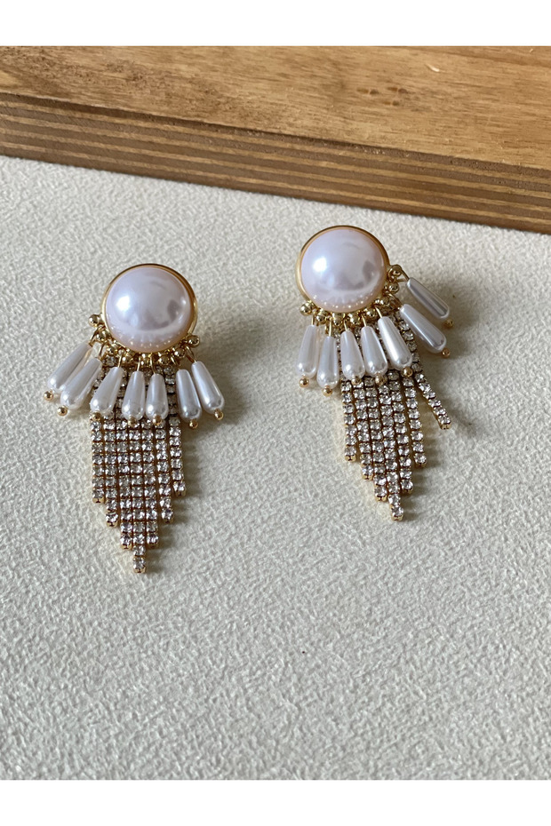 Special Design Pearl Dangle Waterway Evening Dress Earrings
