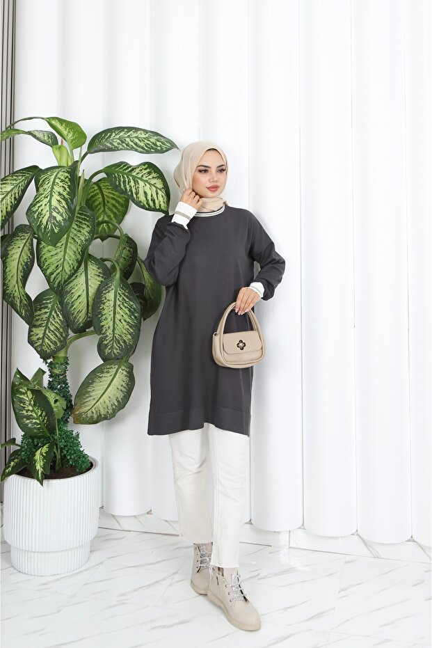 Sim Detaylı Merserize Tunik - 3