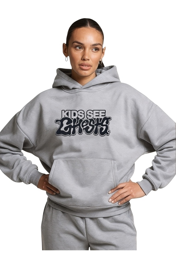 Unisex Ghosts Colorful Custom Printed Cotton Oversize Hooded Sweatshirt