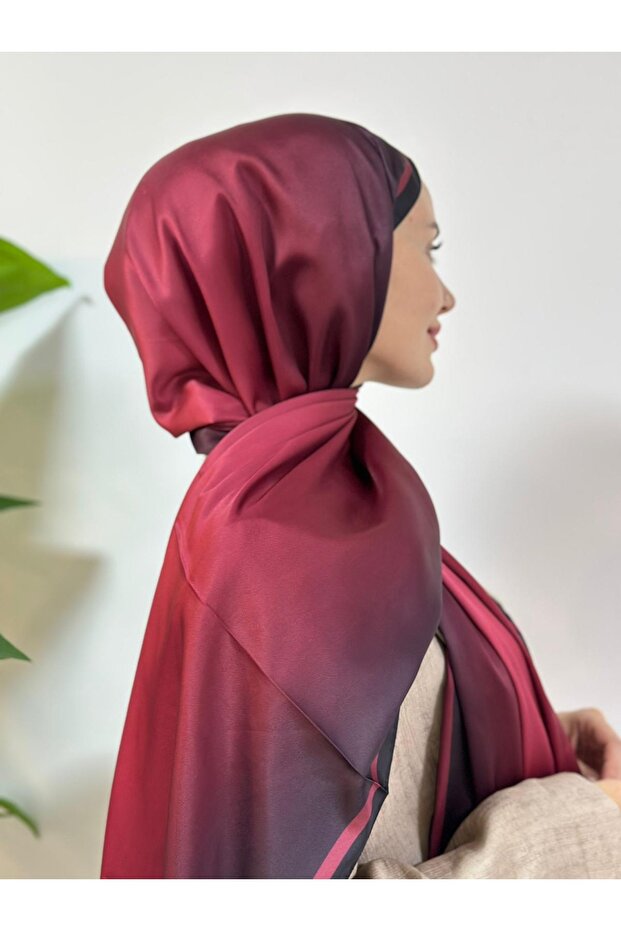 Modal Degrade Şal - Bordo - 4