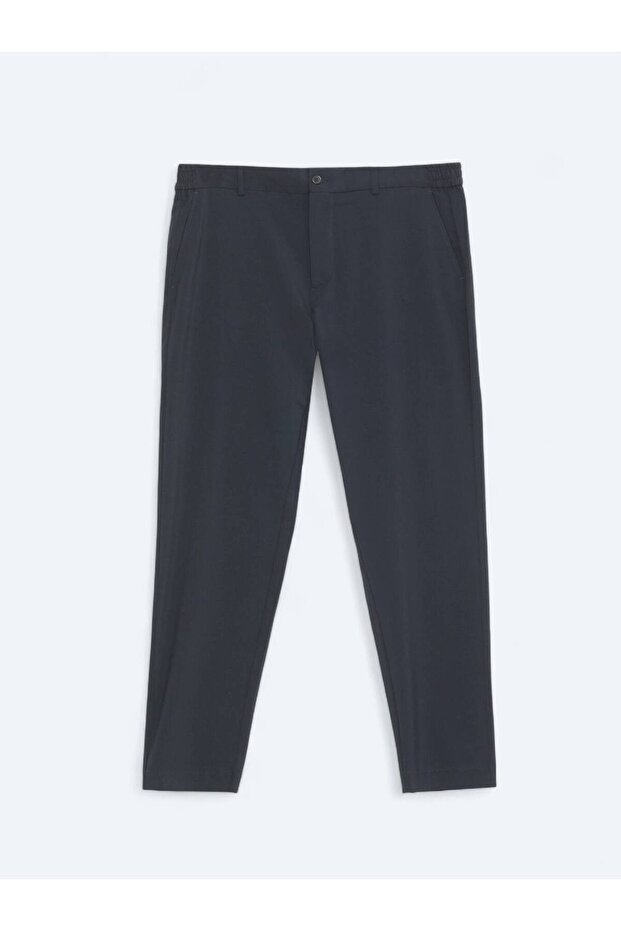 Lacivert Dokuma Jogging Fit Casual Pantolon - 1