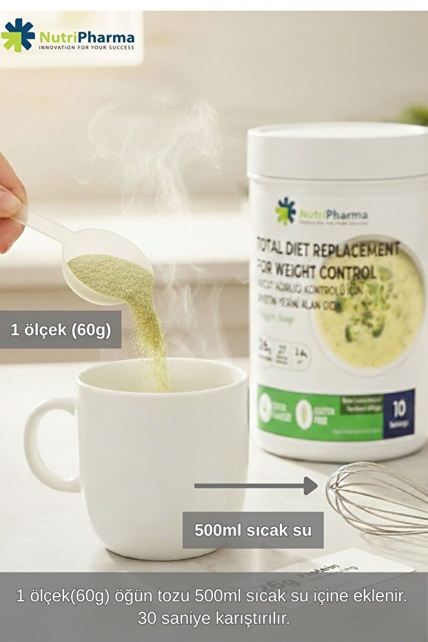 Whey Proteinli Diyet Sebze Çorbası – Yüksek Proteinli Form Çorba Öğün Tozu, 600g - 6