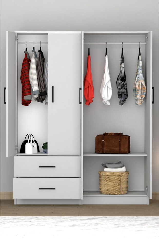 Loop 4 Kapak 2 Çekmeceli Gardrop - 3
