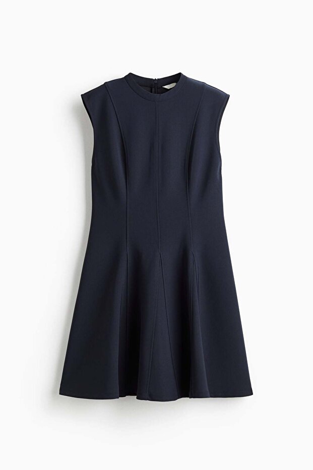 Flared-skirt mini dress