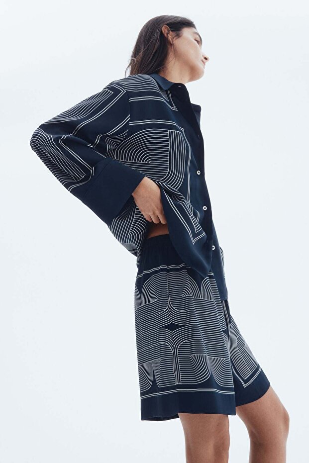 Drawstring twill shorts - 4