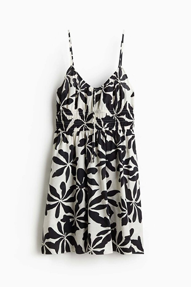 Smocked strappy dress