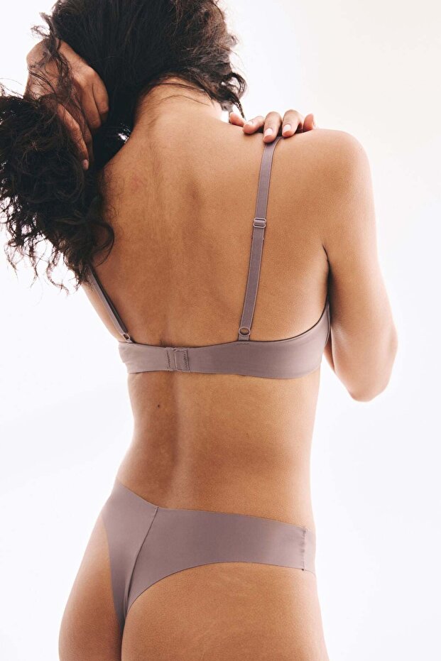 Non-wired microfibre push-up bra - 4