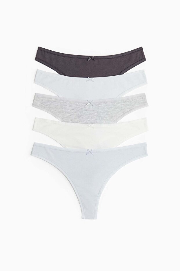 5-pack cotton thong briefs