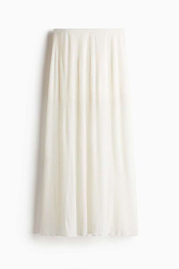 Plissé maxi skirt
