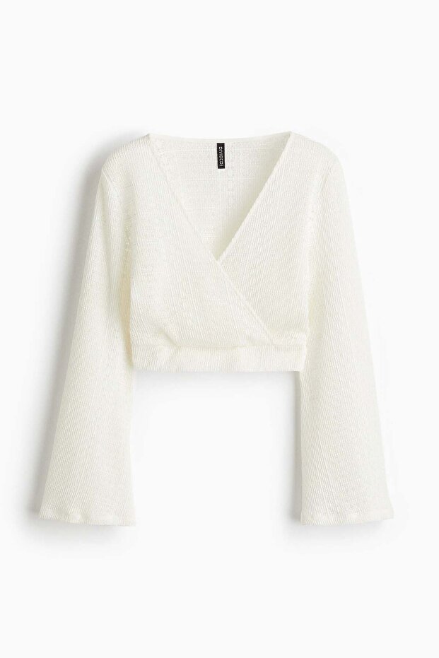 بلوزة ملفوفة مقصوصة - 5